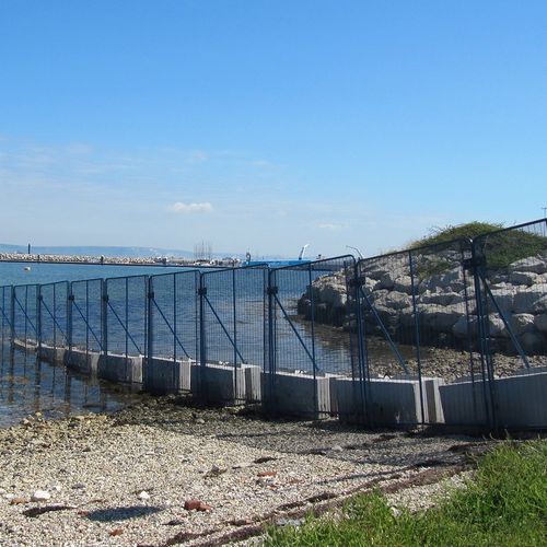Wire mesh fence - POLMIL® - BATISEC  - for construction site / PVC / contemporary