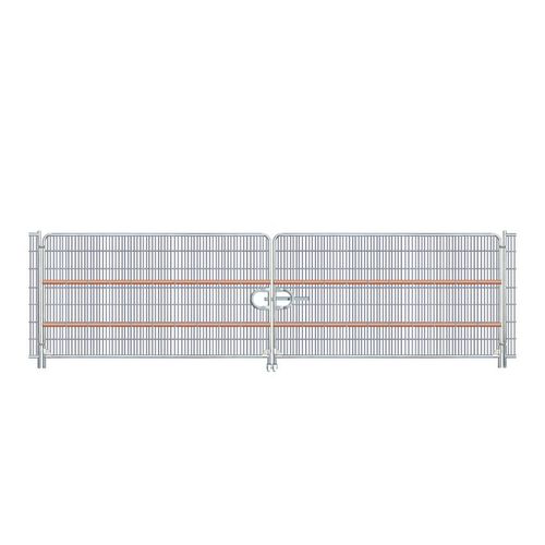 Swing gate - 275-6710 - BATISEC  - galvanised steel / wire mesh / for construction site