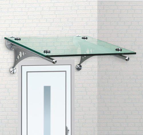 Entrance canopy - BO 5211040 - BOHLE AG - stainless steel / glass / flat