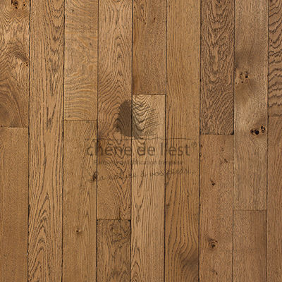 Solid parquet floor - PA 6 - CHENE DE L EST  - aged / glued / PEFC certified