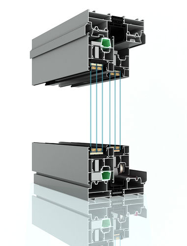 Interior door - DA-77 HST - DAKO  - aluminum / sliding / glazed
