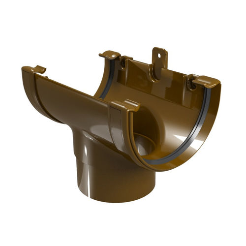 PVC drain connector - RUNNING OUTLET &Oslash;100 - DEVOREX PLC - gutter