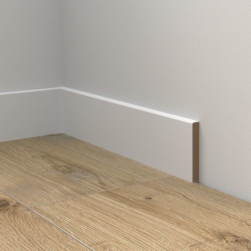 White baseboard - CUBU LIFE 60 - DÖLLKEN Profiles GmbH - HDF / rectangular / prefinished