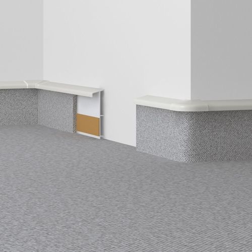 White baseboard - TL 51 - DÖLLKEN Profiles GmbH - brown / PVC / composite