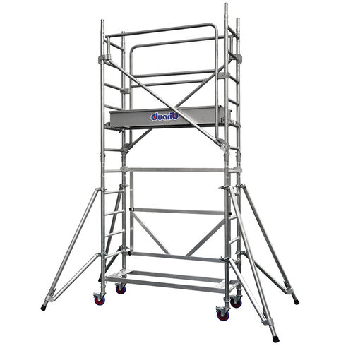 Wooden scaffolding - DOCKER MINI - DUARIB - aluminum / on casters