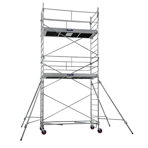 Wooden scaffolding - ROLLSTAR 295 - DUARIB - galvanised steel / aluminum / on casters