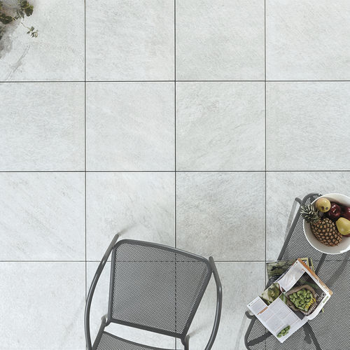 Sintered stone paving slab - L'ALTRA PIETRA - COLOSSEO QUARZITE WHITE - GRANULATI ZANDOBBIO SPA - porcelain stoneware / outdoor / textured