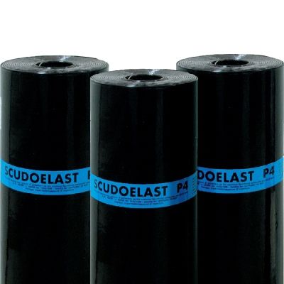Bridge construction waterproofing membrane - SCUDOELAST P4 - ITALIANA MEMBRANE SPA  - roll / slate / polymer
