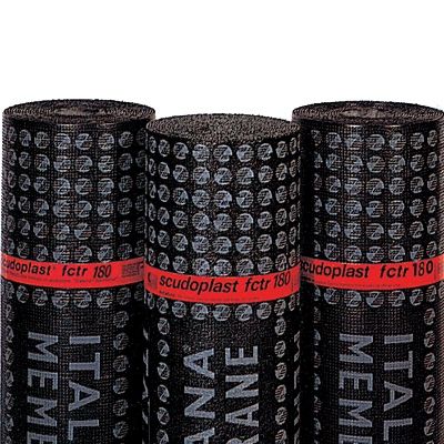Bridge construction waterproofing membrane - SCUDOPLAST FCTR 180 - ITALIANA MEMBRANE SPA  - roll / slate / asphalt