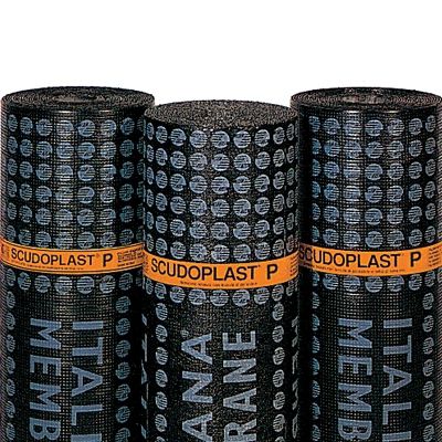 Bridge construction waterproofing membrane - SCUDOPLAST P - ITALIANA MEMBRANE SPA  - roll / slate / asphalt