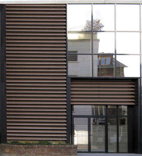 Wooden solar shading - EVERGLADE - SAB INTERNATIONAL - for facade / vertical