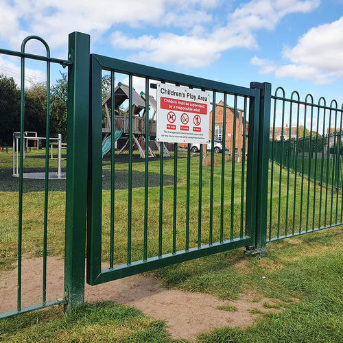 Powder-coated steel garden gate - KinderGate - ZAUN FENCING 