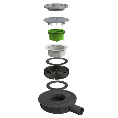 Stainless steel shower drain - 5220IX40S7 - BONOMINI S.R.L. - chrome / ABS