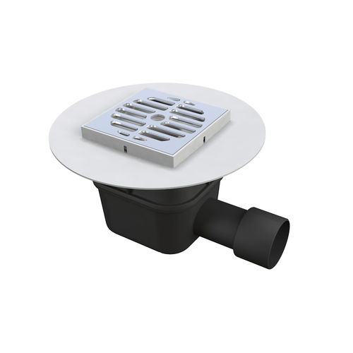 Polypropylene floor drain - VULCANO 6384CR10B9 - BONOMINI S.R.L. - ABS / for shower / grated