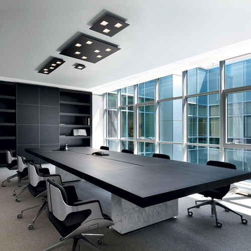 Contemporary ceiling light - QUARTER F38 - FABBIAN ILLUMINAZIONE - square / rectangular / aluminum