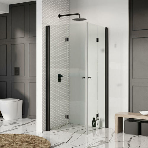Tempered glass shower enclosure - Fold - BALTECO AS - with hinged door / folding / corner