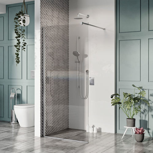 Fixed shower screen - Line - BALTECO AS - corner / tempered glass / custom-made