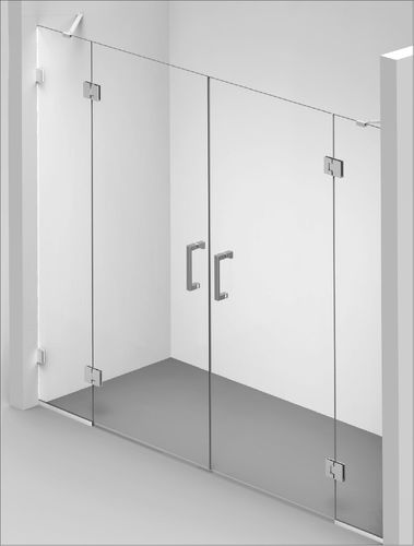 Swing shower screen - Concept 10 - BALTECO AS - for alcoves / tempered glass / custom-made