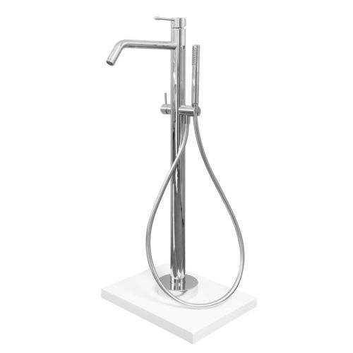 Bathtub mixer tap - Alpi A4 - BALTECO AS - floor-mounted / stainless steel / bathroom