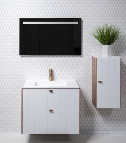 Wall-mounted bathroom mirror - CA series - BALTECO AS - contemporary / rectangular / black