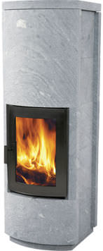 Wood heating stove - JACOB LIGHT - GRANIT KLEBER AS - contemporary / stone