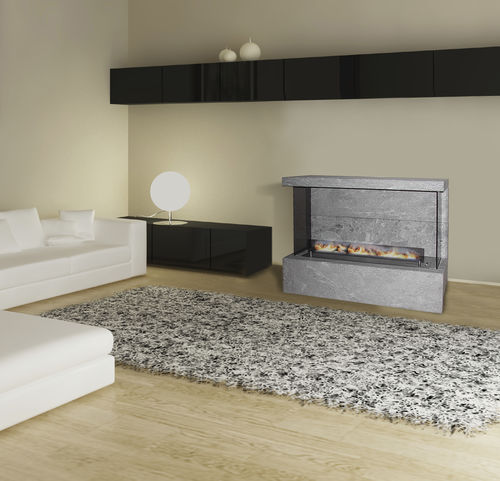 Bioethanol fireplace - GRANIT KLEBER AS - built-in / Single-sided / closed hearth