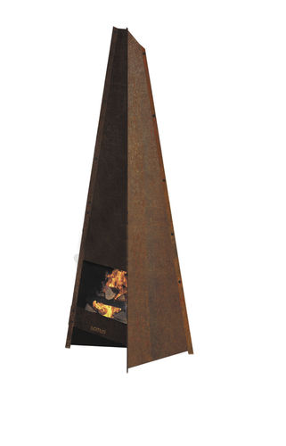 Wood heating stove - LOTUS Heating Systems A/S - central / contemporary / steel