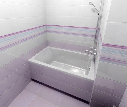 Free-standing bathtub - LILY - Polysan s.r.o. - acrylic / white