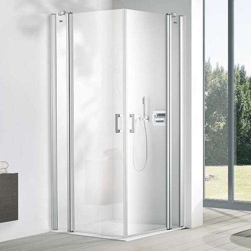 Glass shower enclosure - CARIBA® - Roth Werke GmbH Energie- und Sanitärsysteme - aluminum / with sliding door / corner