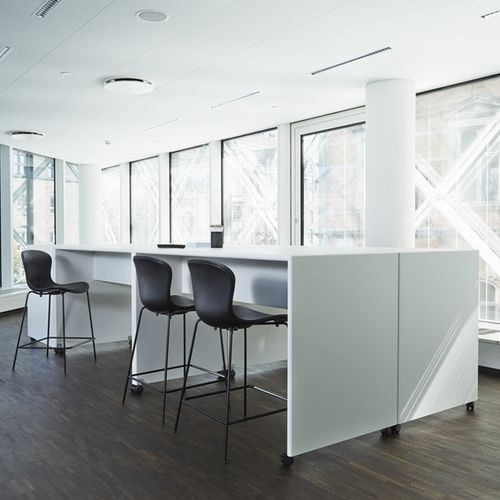 Contemporary high bar table - X60140 - Montana Furniture - lacquered MDF / lacquered MDF base / rectangular