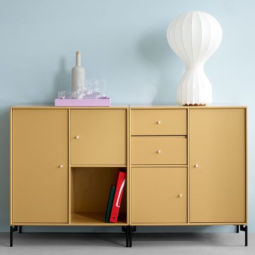 Contemporary sideboard - COUPLE - Montana Furniture - lacquered MDF / metal / with shelf