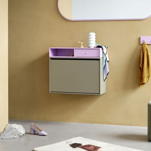Contemporary shoe cabinet - HIDE  - Montana Furniture - wall-mounted / lacquered MDF / home