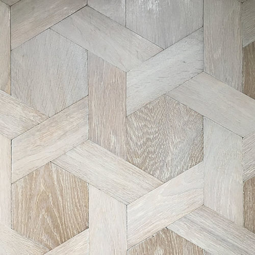 Solid parquet floor - STAR WOVEN - BOHEMIAN WORKS - inlaid / lacquered / oiled