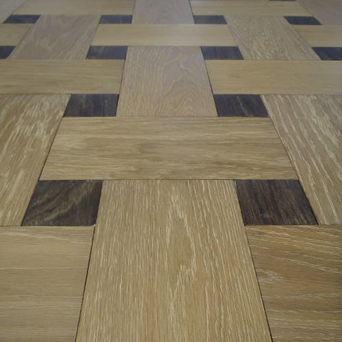 Solid parquet floor - WOVEN - BOHEMIAN WORKS - inlaid / lacquered / oiled