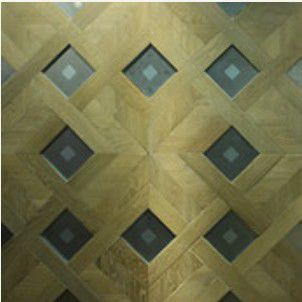 Engineered parquet floor - GLASS  - BOHEMIAN WORKS - solid / wood inlaid / lacquered