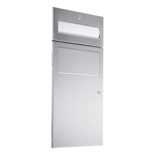 Paper towel dispenser combination unit - WP501 - ERNST WAGNER GmbH & Co. KG - waste bin / built-in / stainless steel
