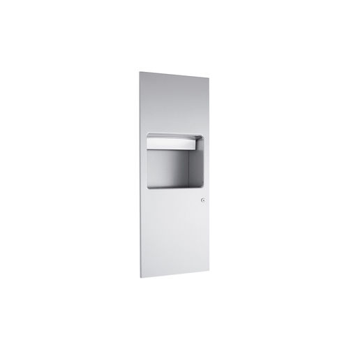 Paper towel dispenser combination unit - WP612 - ERNST WAGNER GmbH & Co. KG - waste bin / built-in / stainless steel