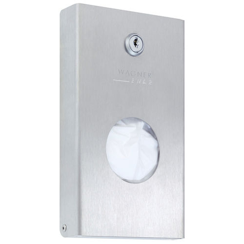 Wall sanitary bag dispenser - WP156-1 - ERNST WAGNER GmbH & Co. KG - stainless steel / commercial