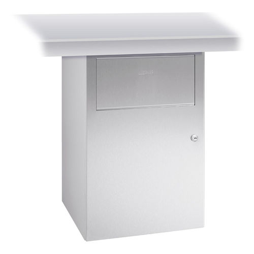 Hygienic trash can - WP139 - ERNST WAGNER GmbH & Co. KG - undercounter / stainless steel / with lid