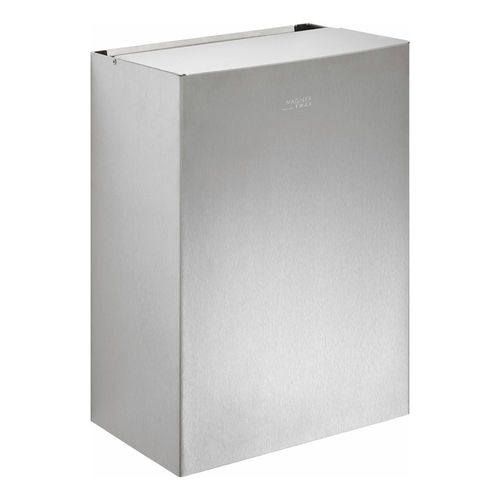 Hygienic trash can - WP140 - ERNST WAGNER GmbH & Co. KG - wall-mounted / stainless steel / with lid