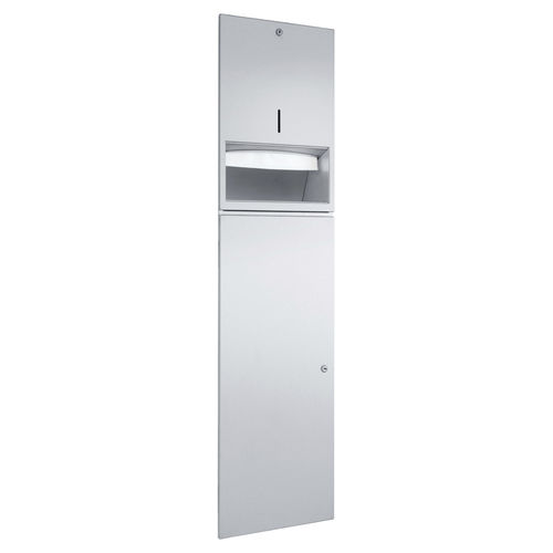 Paper towel dispenser combination unit - WP5120 - ERNST WAGNER GmbH & Co. KG - waste bin / built-in / stainless steel