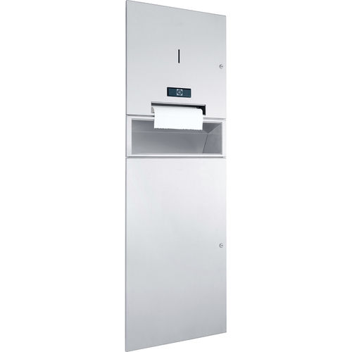 Paper towel dispenser combination unit - WP5451 - ERNST WAGNER GmbH & Co. KG - waste bin / built-in / stainless steel