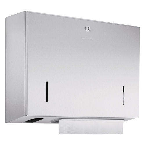 Paper towel dispenser combination unit - WP550E - ERNST WAGNER GmbH & Co. KG - soap dispenser / wall-mounted / stainless steel