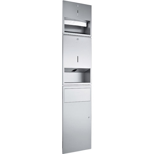 Paper towel dispenser combination unit - WP500E - ERNST WAGNER GmbH & Co. KG - waste bin / soap dispenser / built-in