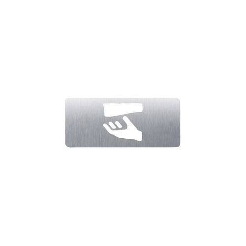 Stainless steel door pictogram - AC426 - ERNST WAGNER GmbH & Co. KG - bonded / double-sided / for sanitary facilities