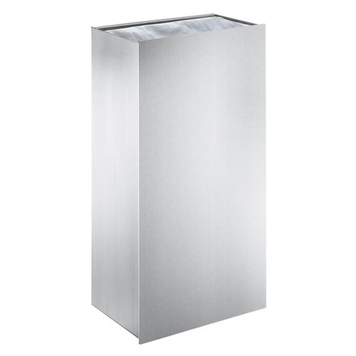 Sanitary facility trash can - LN152 - ERNST WAGNER GmbH & Co. KG - wall-mounted / powder-coated steel / brushed stainless steel