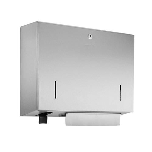 Paper towel dispenser combination unit - WP550 - ERNST WAGNER GmbH & Co. KG - soap dispenser / wall-mounted / stainless steel