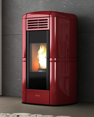 Pellet heating stove - CHARME DUCTABLE - COLA GF WÄRMETECHNIK - 0 - 5 kW / 10 kW...20 kW / contemporary