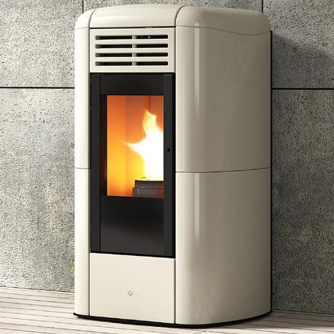 Pellet boiler stove - TERMO CHARME PLUS - COLA GF WÄRMETECHNIK - contemporary / steel / cast iron