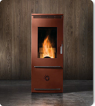 Pellet heating stove - AXEL  - CS THERMOS S.R.L. - contemporary / ceramic